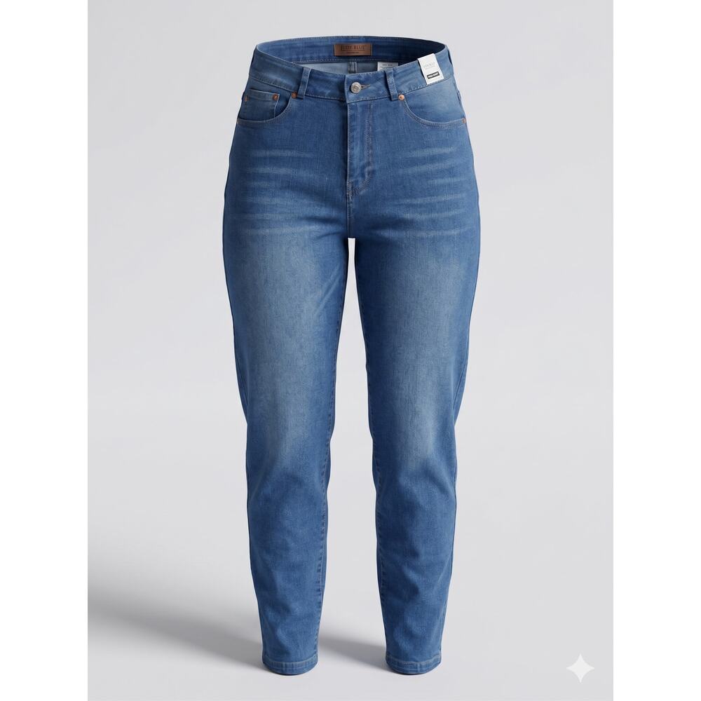 NWT Judy Blue Womens M Minimalist Staple Y2K High Waist‎ Slim Stretch Blue Jeans